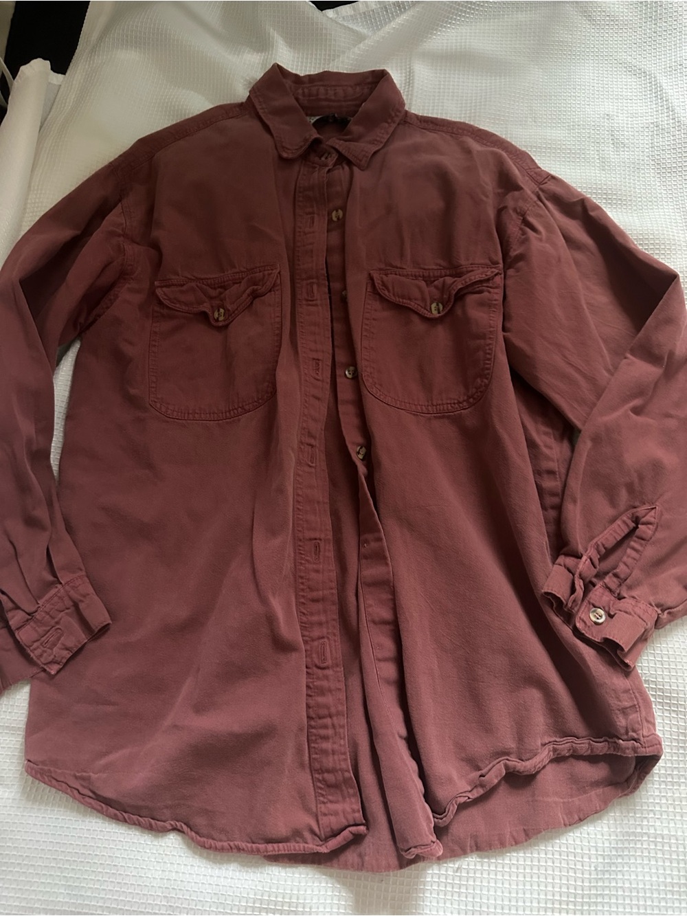Bonjour Vintage Womens Cotton Button Down Top
